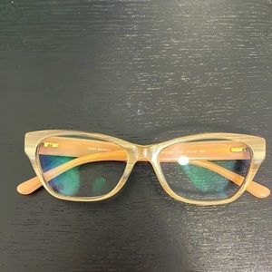 Tory Burch Eyeglasses Frame Beige Marble/ Tan clear